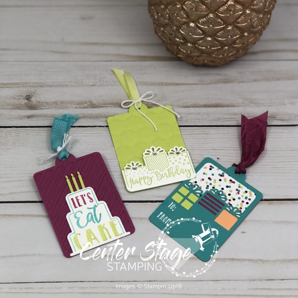 Celebration Time Tags - Center Stage Stamping