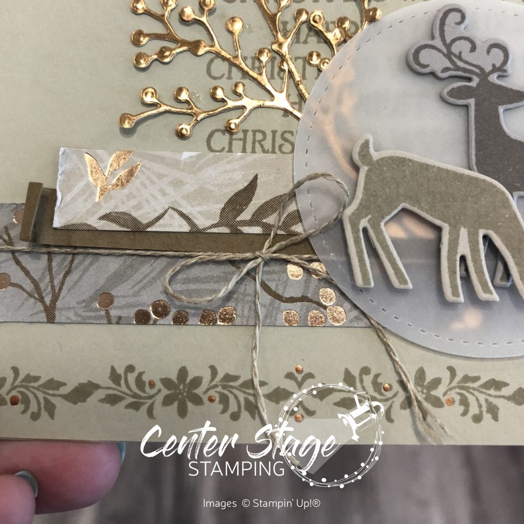 Dashing Deer Happiext Christmas close up - Center Stage Stamping