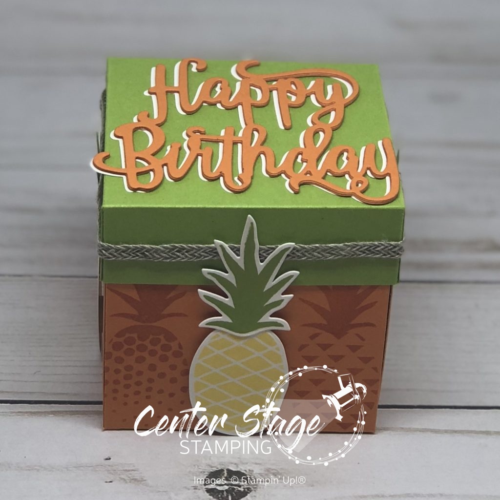 Rachel's Pineapple box - Center Stage Stamping