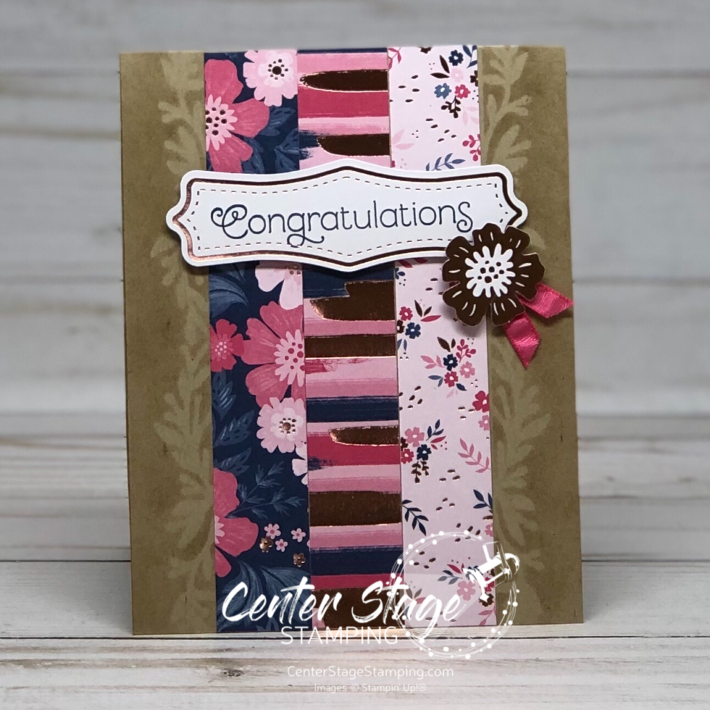 Everything is Rosy: congratulations - Center Stage Stamping